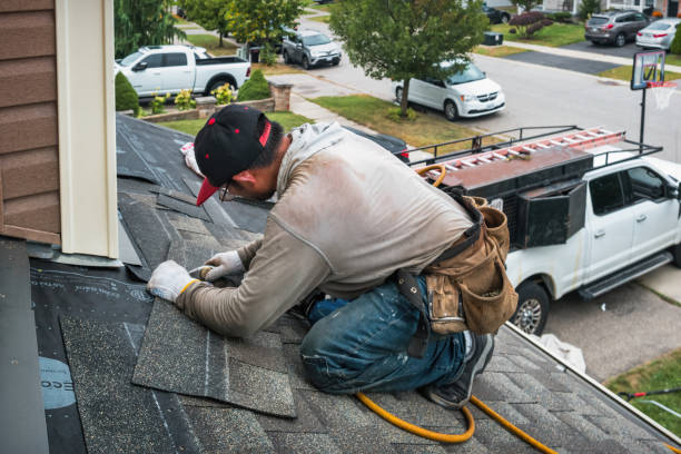 Professional Roofing technician working in Stanford, IL